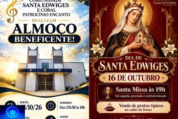 👉👏🙌🙏🍽🍴ALMOÇO BENEFICENTE!!! Dia 18/10/26 em prol DA COMUNIDADE SANTA EDWIGES🎉🎇Bairro  Cruzeiro da Serra, na subida do Cristo.