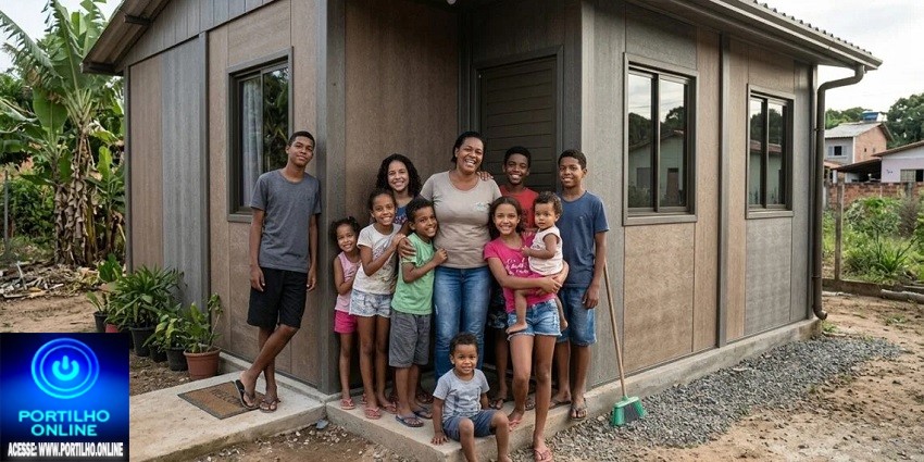 👉👏🏆🏠🏡🏚Ela tem 45 anos, é mãe de 9 filhos e recebeu uma casa construída com 2 toneladas de plástico, montada em apenas 15 horas