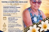 👉 LUTO 😱😭😪⚰🕯😪 NOTA DE FALECIMENTO. FUNERÁRIA FREDERICO OZANAM INFORMA….👉🏻😱😥😓Faleceu em Patrocínio- a Srª: VICENÇA RAIMUNDA SILVA LUIZ 82 ANOS