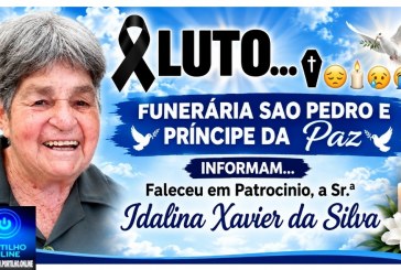👉LUTO…⚰😔🕯😪😭FUNERÁRIA SAO PEDRO E PRÍNCIPE DA 🕊PAZ🕊🕊 INFORMAM… Faleceu em Patrocinio, a Sr.ª  Idalina Xavier da Silva, conhecida carinhosamente como “Nene”, aos 77 anos