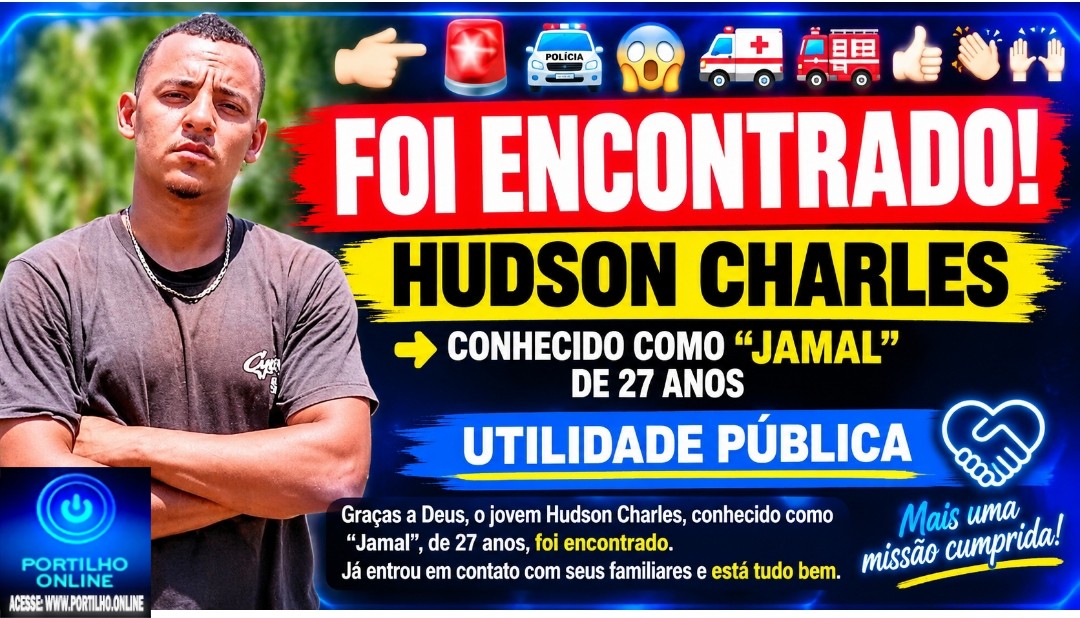 👉🚨🚓😱🚑🚒🫵🏻👍🏻👏🏻🙌🏻FOI ENCONTRADO !! 👉HUDSON CHARLES, CONHECIDO COMO “JAMAL”, DE 27 ANOS