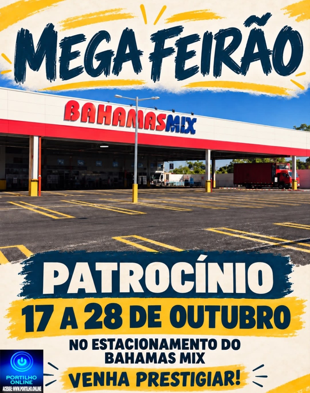 📢👉✍👍 Atenção !🫵🏻 Neste Domingo dia 18/10/26 a feira vai funcionar no estacionamento do Bahamas 👘👚👙👢👔👖👕👣🧢👓👜 Feirão dos fabricantes no estacionamento do Bahamas!