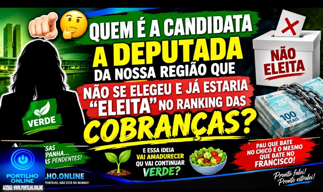 🫵🏻🤔💚 QUEM É A CANDIDATA A DEPUTADA DA NOSSA REGIÃO QUE NÃO SE ELEGEU, MAS JÁ ESTARIA “ELEITA” NO RANKING DAS COBRANÇAS? 💸🌱🥗