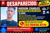 👉🚨🚔🔎🕵🔍DESAPARECIDO..👉🏻🤔Felipe Martins Nunes dos Santos,  de 20 anos