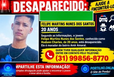 👉🚨🚔🔎🕵🔍DESAPARECIDO..👉🏻🤔Felipe Martins Nunes dos Santos,  de 20 anos