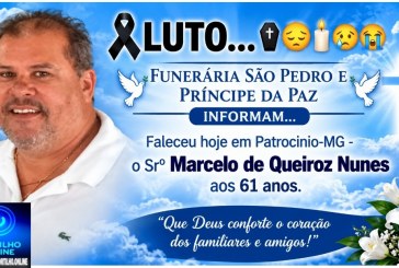 👉LUTO…⚰😔🕯😪😭FUNERÁRIA SAO PEDRO E PRÍNCIPE DA 🕊PAZ🕊🕊 INFORMAM… Faleceu hoje em Patrocinio-MG -o Srº  Marcelo de Queiroz Nunes aos 61 anos