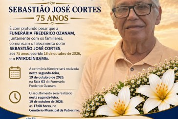 👉 LUTO 👉🏻😱😭😪⚰🕯😪 NOTA DE FALECIMENTO. FUNERÁRIA FREDERICO OZANAM INFORMA….👉🏻😱😥😓Faleceu em Patrocínio- a Srº: SEBASTIÃO JOSE CORTES 75 ANOS